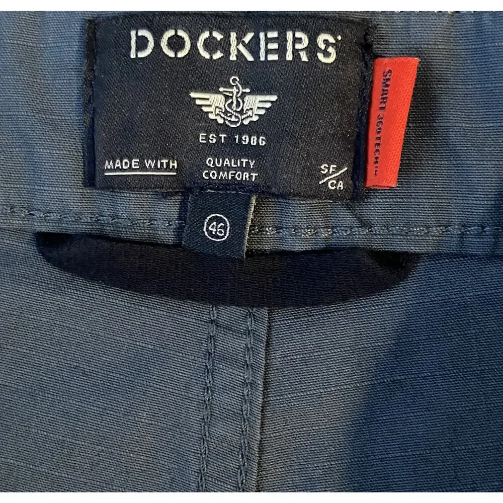 Dockers Men's Tech Cargo Shorts - Dark Blue - Picture 9 of 10